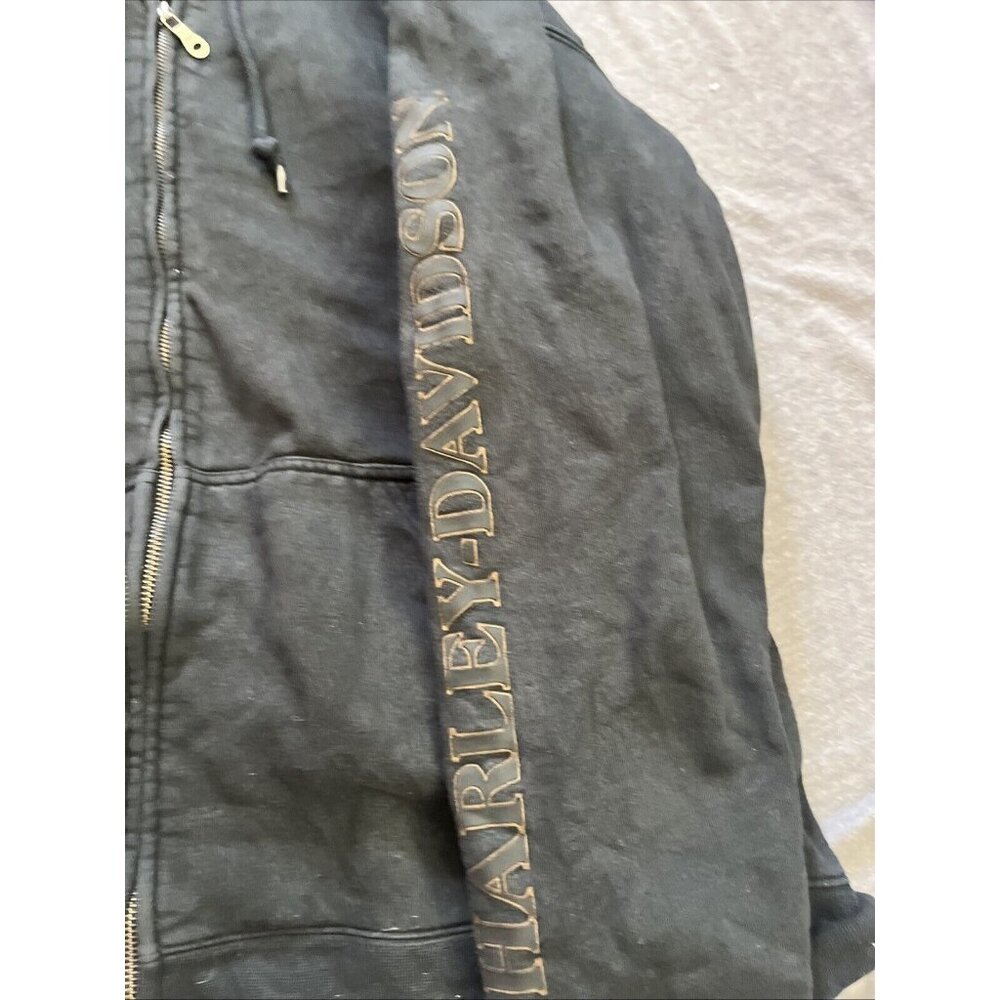 Harley-Davidson Mens Black 105th Anniversary American Full-Zip Hoodie Size M - Picture 3 of 6